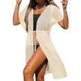 thumbnail image 1 of EKOUAER Bathing Suit Cover Up Chiffon Swim Suit Coverup Tie Front Sheer Beach Kimono Coverups Swimwear Cardigans, 1 of 6