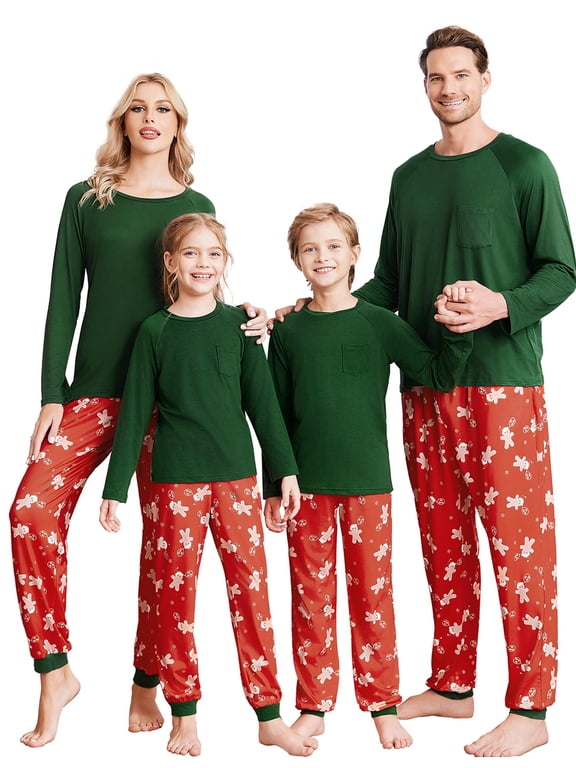 Matching Pajamas Set for Family Christmas Sleepwear Winter Clothes Pjs Holiday Sleepwear