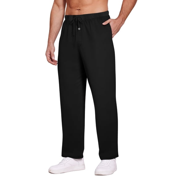 EKOUAER Men's Pajama Pants Plaid Pj Lounge Pants Soft PJ Bottoms with Pockets & Drawstring