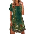 thumbnail image 1 of EKOUAER Nightgowns for Women Pleated Nightshirts Short Sleeve Sleepshirts Crew Neck Sleepwear Soft Night Gown Sleepdress, 1 of 6