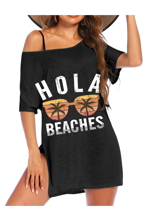 Women's Swimsuit Beach Cover Up Short Sleeve Cover Ups for Swimwear Bathing Suit Coverups