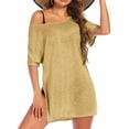 thumbnail image 1 of EKOUAER Womens Beach Coverups Short Swimwear Cover Ups Side Slit Beachwear Loose Swimsuit Cover Ups, 1 of 5