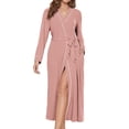 thumbnail image 1 of EKOUAER Womens Robes Lightweight Soft Knit Bathrobe Full Length Sleepwear with Pockets Ladies Loungewear, 1 of 6