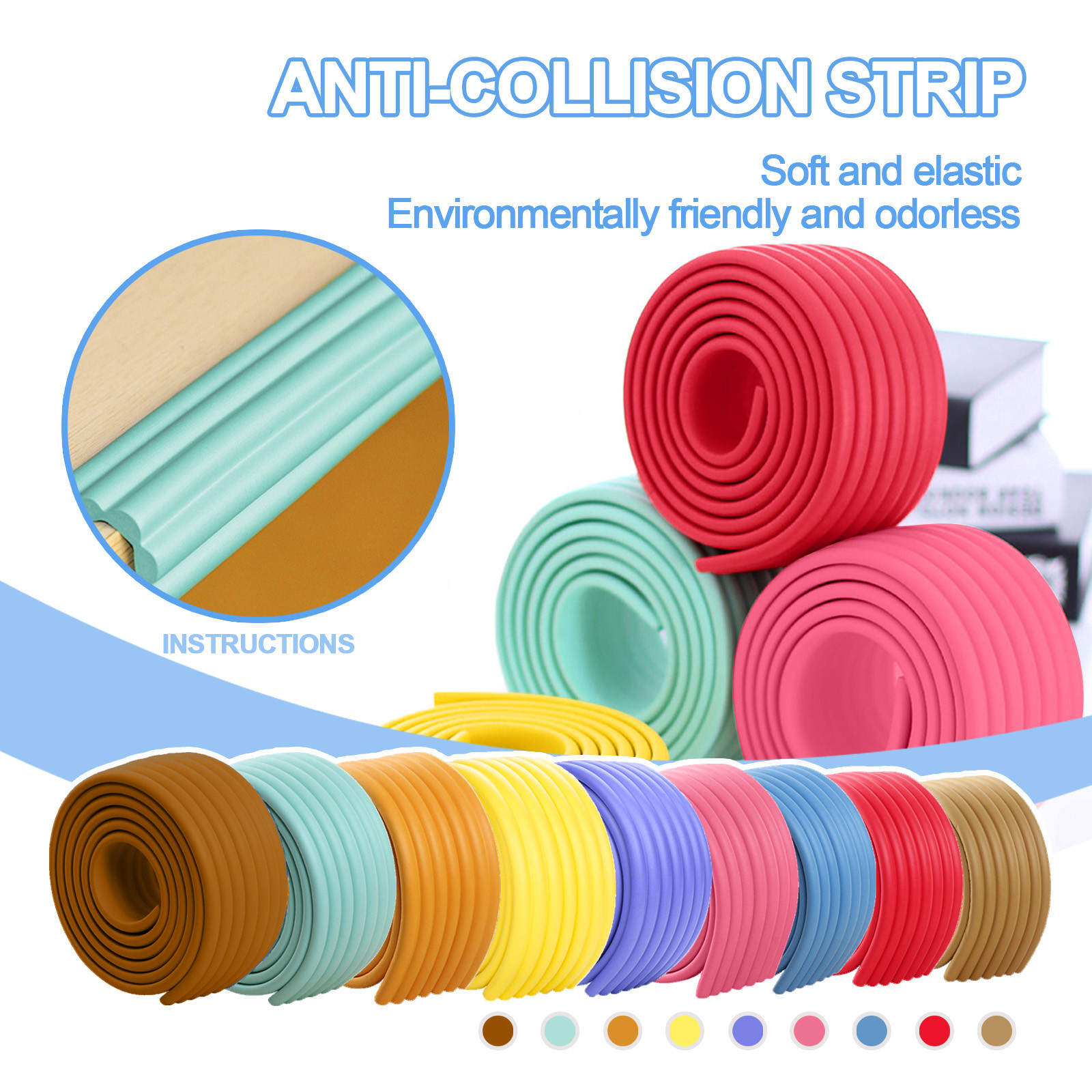 EKOUSN 2M Child Protection Corner Protector Baby Safety Guards Edge