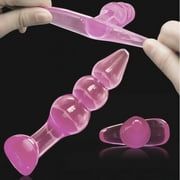 EKOUSN Black and Friday Deals Silicone Anal Butt Plug G-Spot Stimulation Suction Cup Jelly Dildo Anal Toys