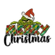 EKOUSN Christmas Grinch Christmas Iron On Transfer Heat Transfer Design Sticker Iron On Vinyl Patches Iron On Transfer Paper For Clothing Hat Pillow Backpack DIY Craft Supplies Christmas Decor