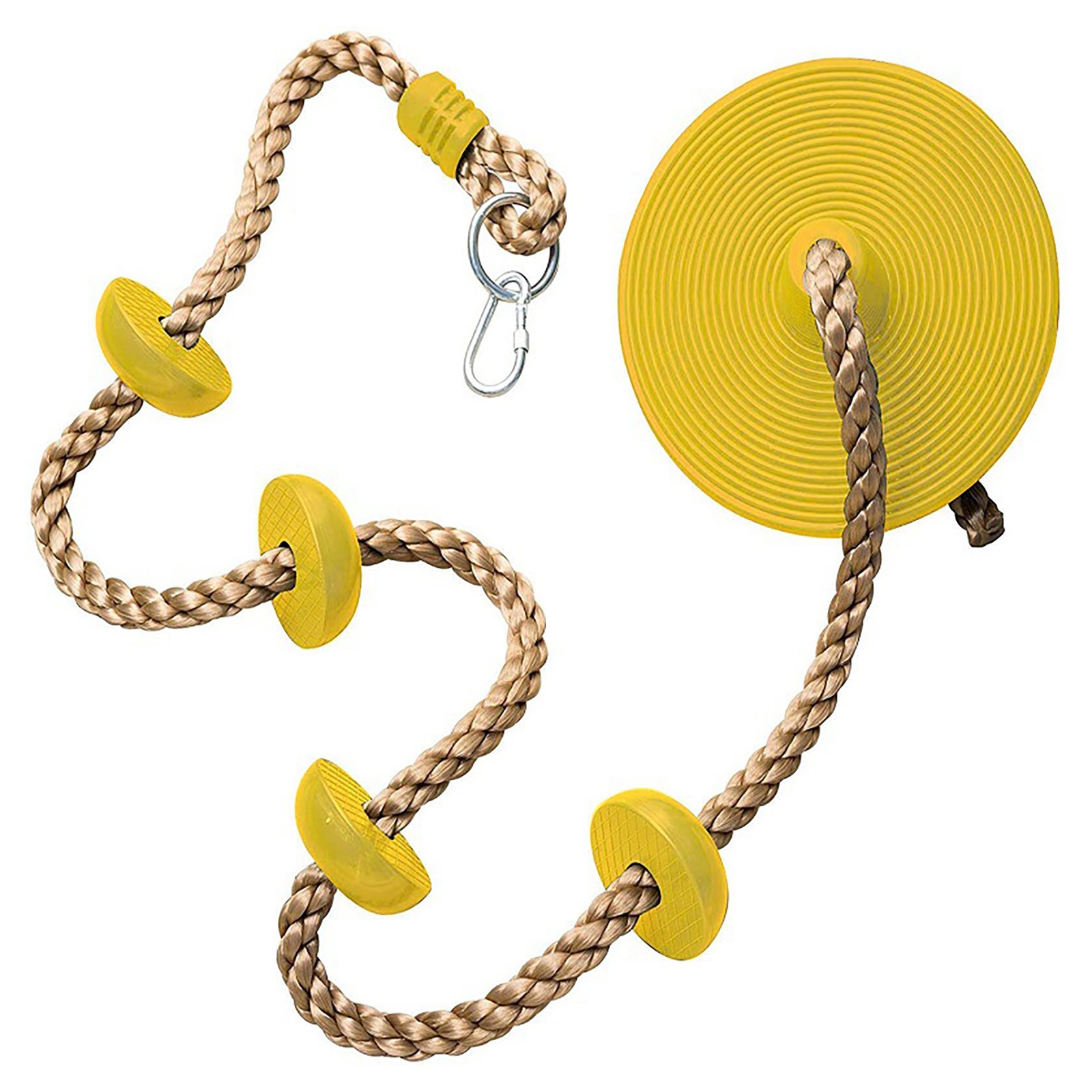 EKOUSN Climbing Rope With Platforms And Disc Swing Seat Playground