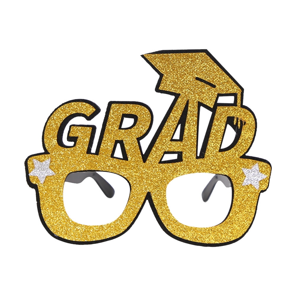 EKOUSN Graduation Season Cap Shaped Glasses Graduation Eyeglasses Photo