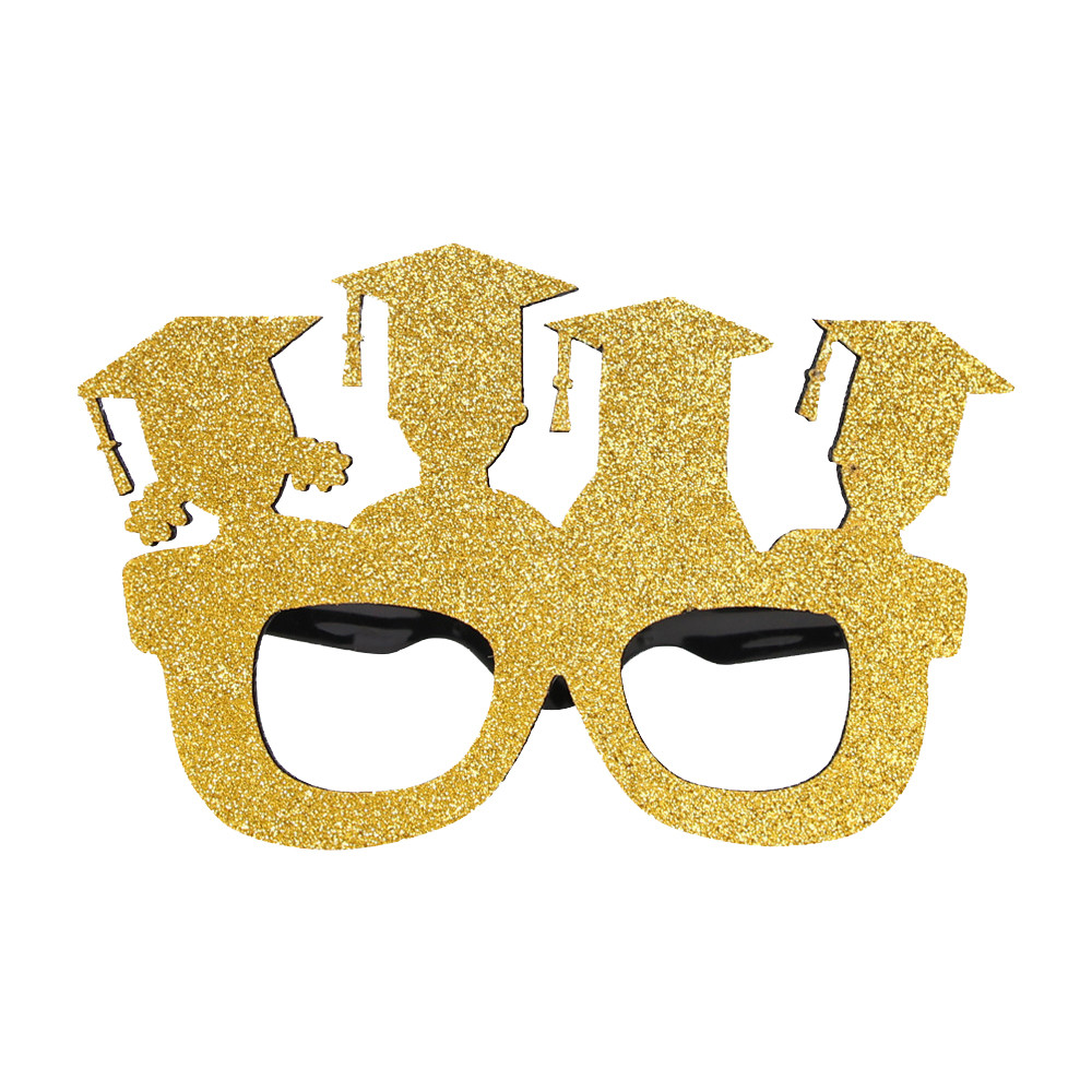 EKOUSN Graduation Season Cap Shaped Glasses Graduation Eyeglasses Photo