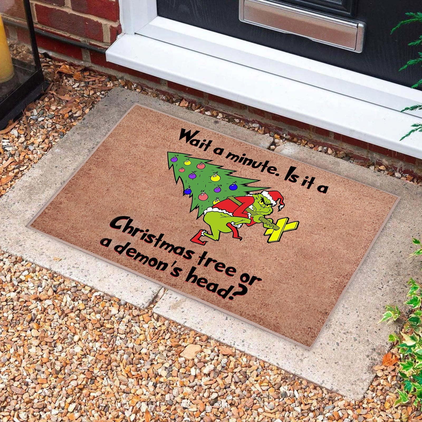 EKOUSN Grinch Christmas Room Decor To Christmas, Doormat