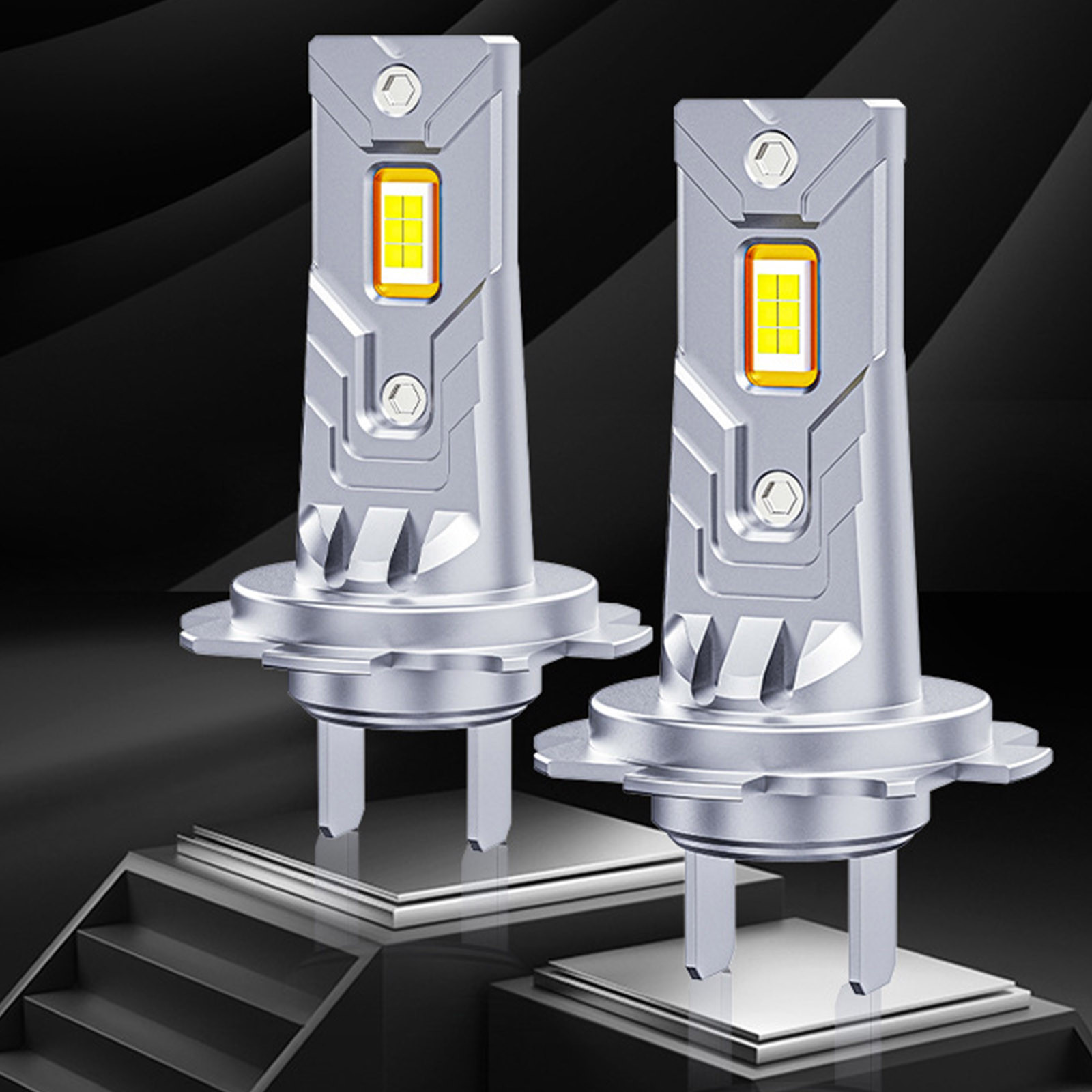 EKOUSN H7 Small Lens LED Lights, Fisheye Headlights, Dual Lens, Far And