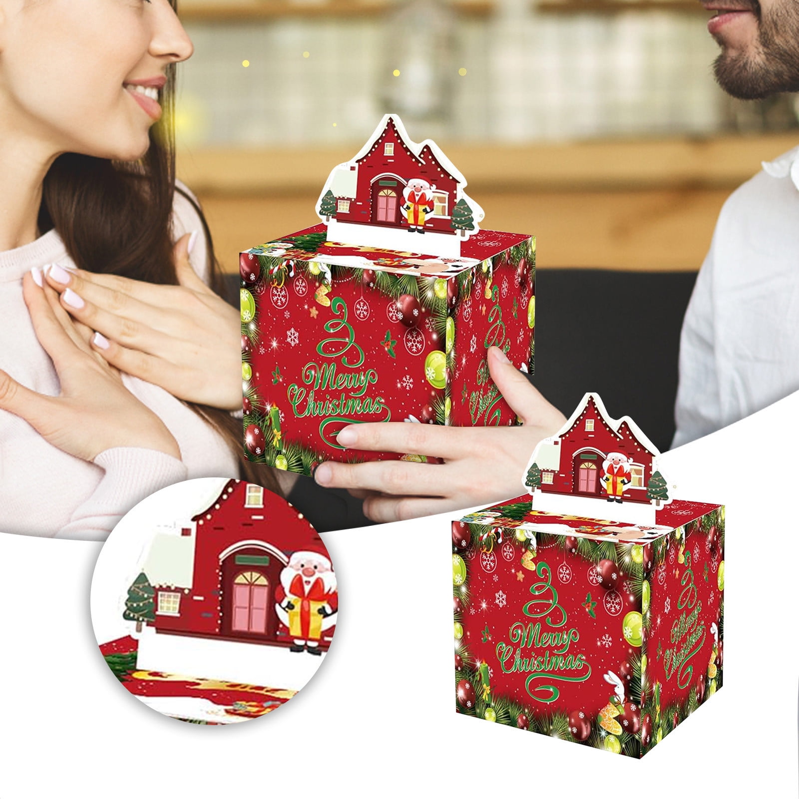 EKOUSN Money Box For Cash Christmas Money Box For Cash Gift Pull
