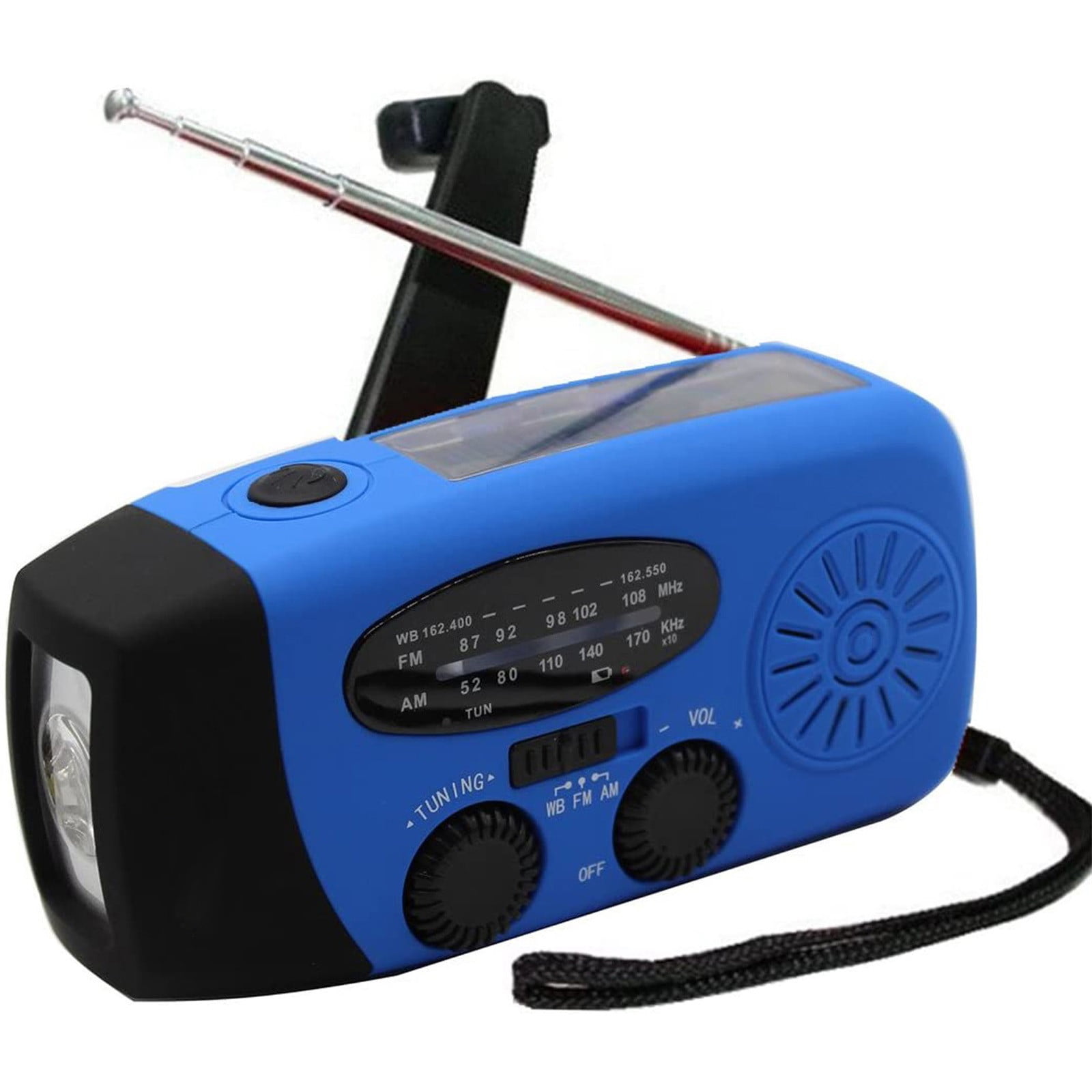 EKOUSN Outdoor Solar Radio, Crank Radio, Outdoor Radio With 1200 MAh
