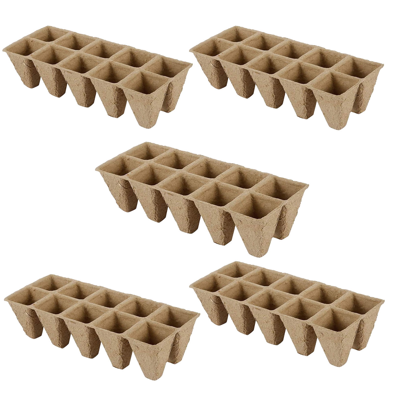 EKOUSN Peat Pots Seed Trays Seedling Pots Germination Trays 10 Cells