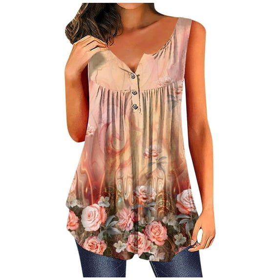 EKOUSN Plus Size Swing Lace Flowy Tank Top for Women