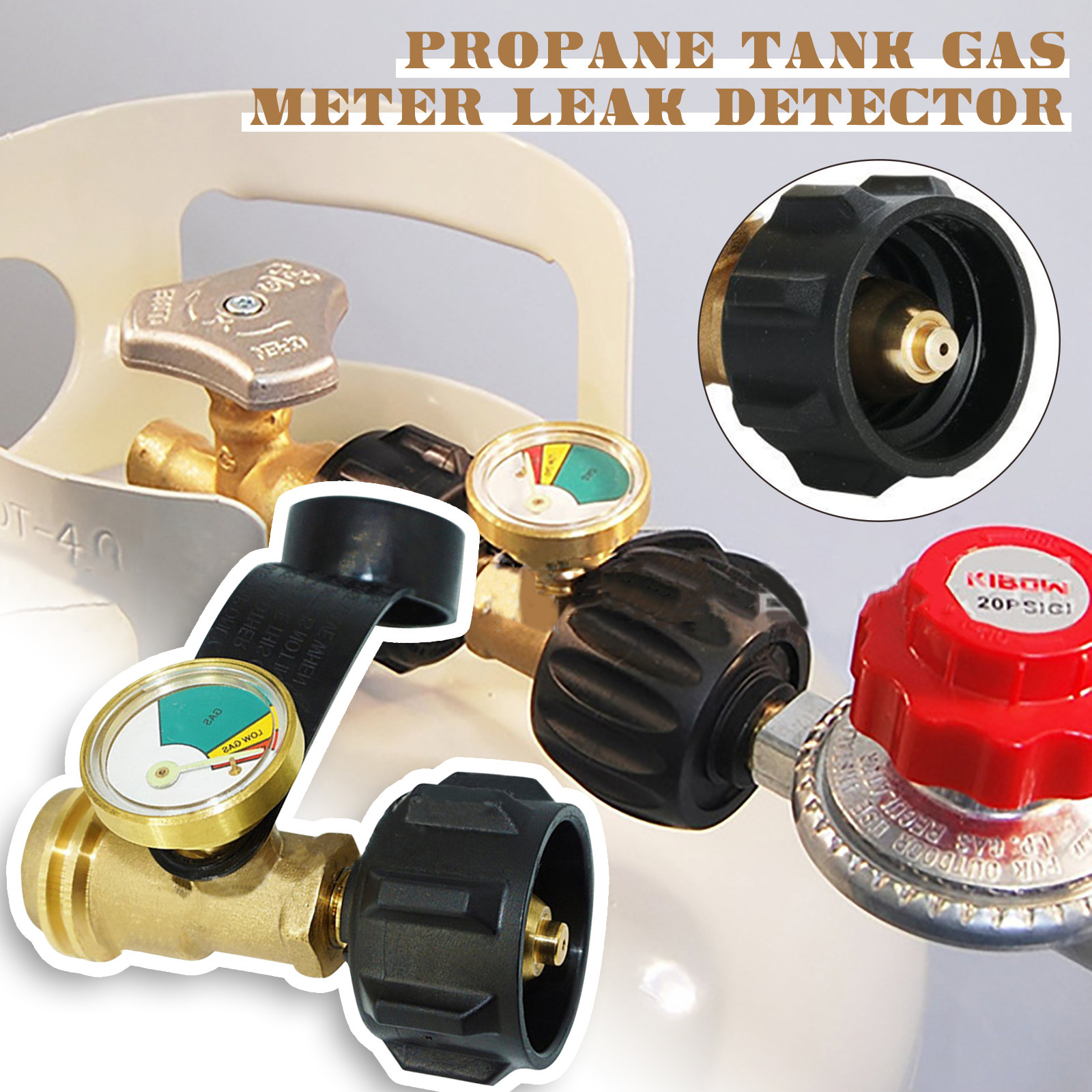 EKOUSN Propane Tank Gas Gauge Leak DetectorUniversal For Propane Tank