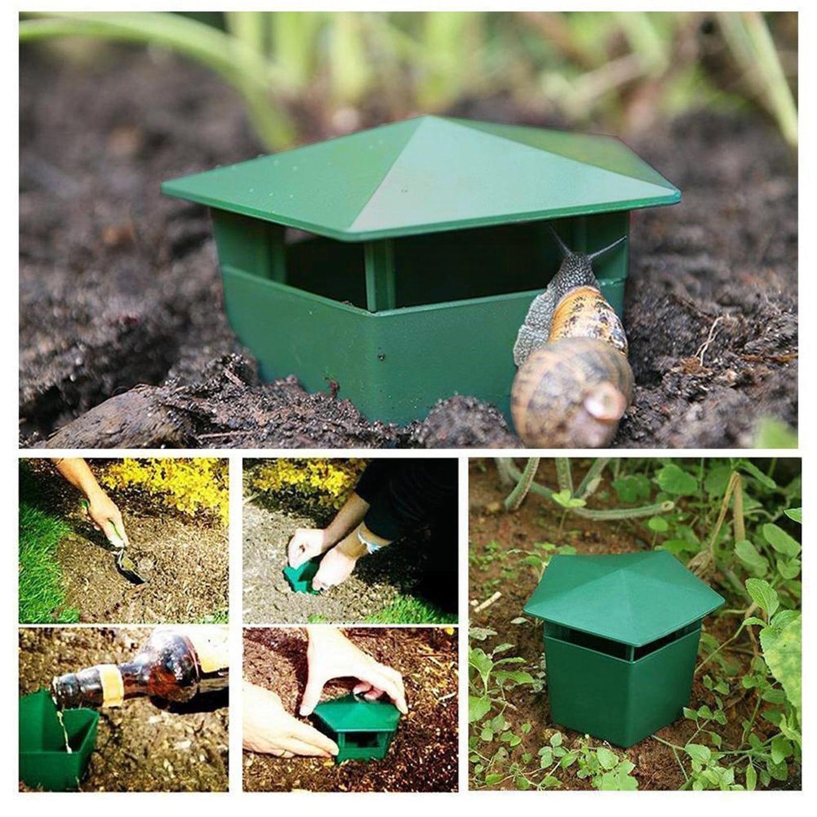 EKOUSN Slug Trap Cage, Snails Cage, Snails Trap Catcher Garden Farm ...