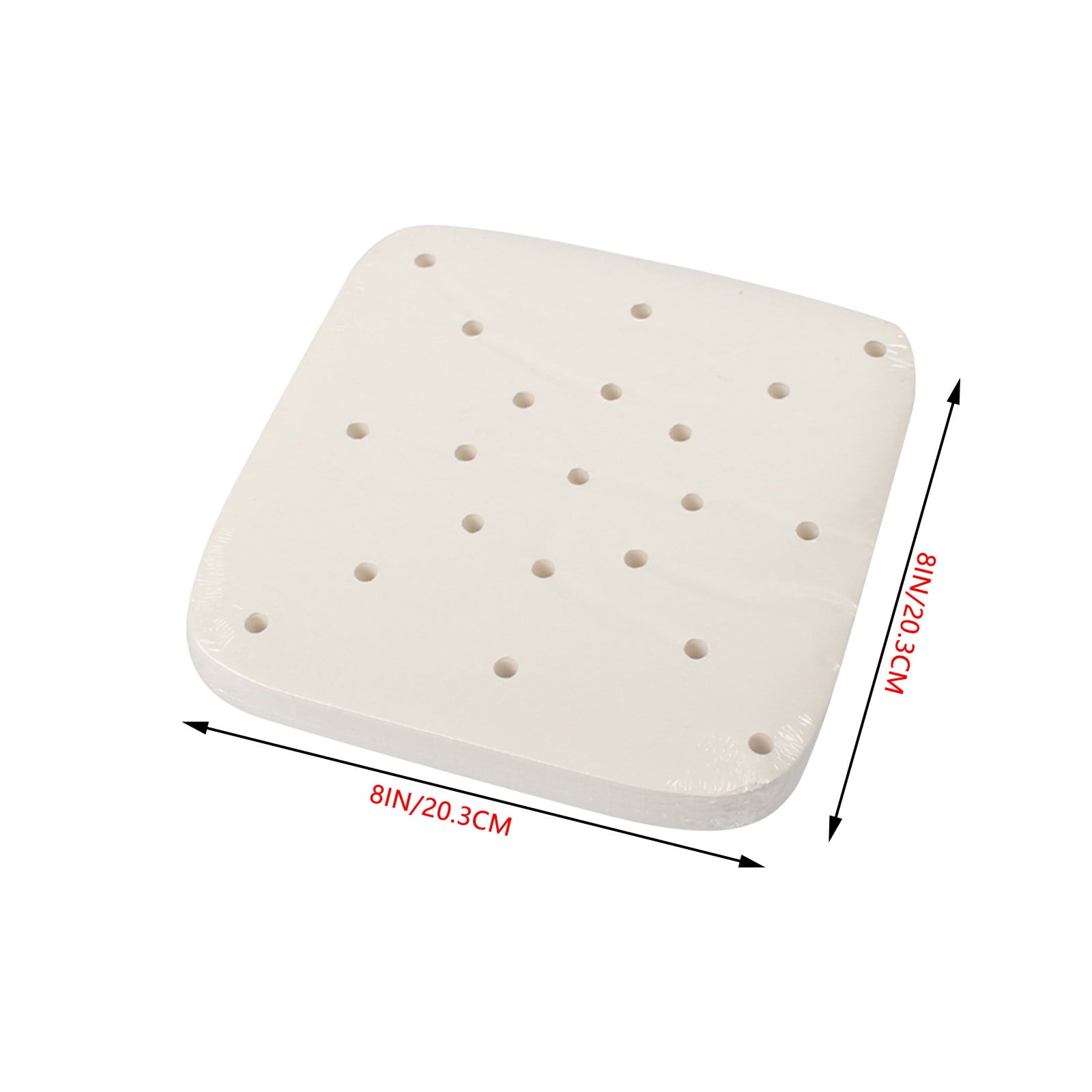 EKOUSN Square Fryer Parchment Paper Liners 200Pcs Perforated Parchment Filter Paper