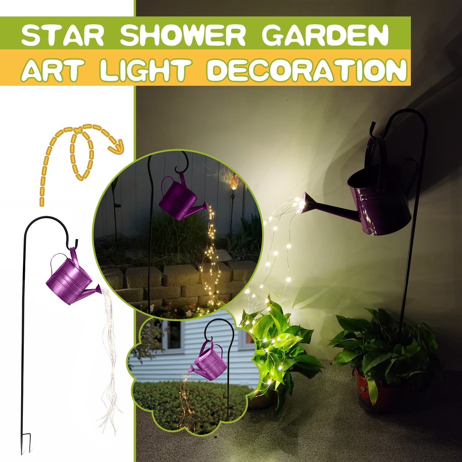 EKOUSN Star type Garden Art Light Decoration Outdoor Gardening Lamp