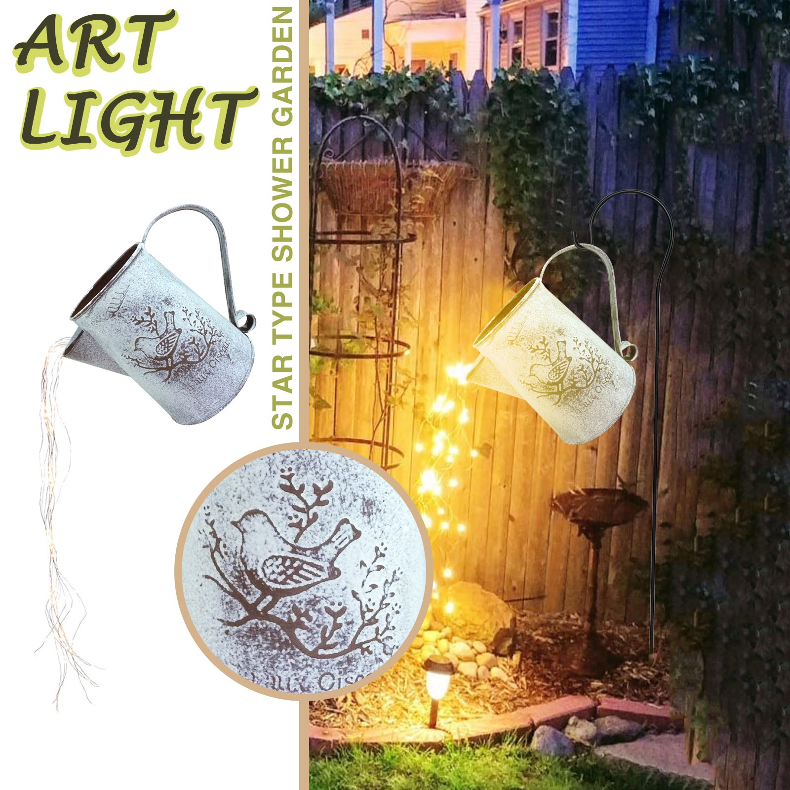 EKOUSN Star type Garden Art Light Decoration Outdoor Gardening Lamp