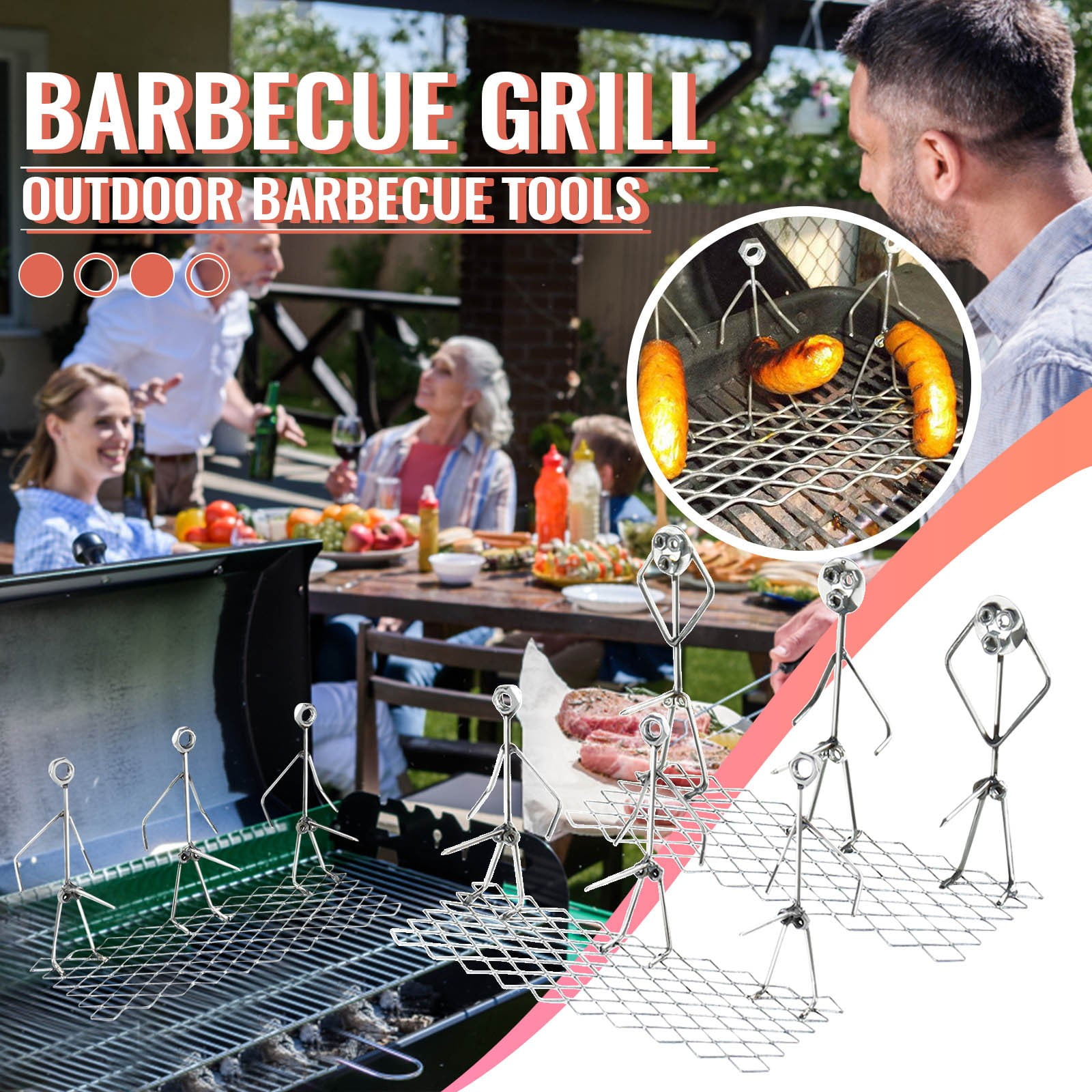 EKOUSN Steel Hot Dog Marshmallow Roasters Stainless Steel Camp Fire