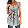 thumbnail image 1 of EKOUSN Women's Summer Sleeveless Tunic Casual V-Neck T-Shirt Tank Tops Blouse, 1 of 4