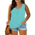 thumbnail image 1 of EKOUSN Womens-Plus-Size-Tank-Tops Summer Sleeveless T Shirts Casual Button Down Tunic Tee, 1 of 5