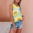thumbnail image 1 of EKOUSN Womens Tank Tops Summer Sleeveless Henley Shirts Flowy Pleated V-Neck Tunics Tee, 1 of 5