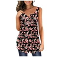 thumbnail image 1 of EKOUSN Womens Tank Tops V Neck Basic Solid Color Casual Flowy Summer Sleeveless, 1 of 4