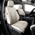 thumbnail image 1 of EKR Sienna Seat Covers for 2011-2020 Toyota Sienna XLE,Limited,Limited Premium,7 Seats,2nd Row Captain Seats W/Legrest,Seat Covers for SUV,Automotive Seat Cover Full Set-Three Row,Leather (Beige), 1 of 7