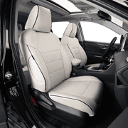 EKR Car Seat Covers Fit for Toyota RAV4 LE,XLE,XLE Premium,Limited 2019-2025 Full Set Leather Seat Cushion Waterproof Automotive Seat Protectors5 Seats,Beige