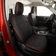 thumbnail image 1 of Custom Fit Bronco Sport Car Seat Covers for Ford Bronco Sport Base,Big Bend,Heritage 2021 2022 2023 - Breathable Leather Auto Seat Covers(Full Set,Black with Red Trim), 1 of 5