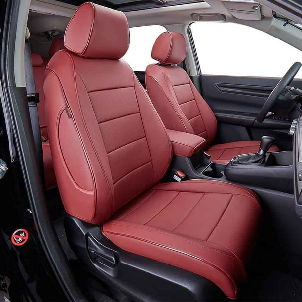 EKR Custom Fit CRV Car Seat Covers for Select Honda CRV 2017 2018 2019 2020 2021 2022 Leather Full Set Burgundy Walmart Business Supplies