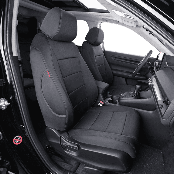 EKR CRV Seat Covers Custom Fit for Honda CR-V 2023 2024 2025 2026 Neoprene Car Seat Saver Full Set for Trucks SUV,Waterproof Car Seat Cushion,Neoprene (Black)