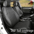 thumbnail image 1 of EKR Custom Fit CRV Car Seat Cover for 2017-2020 Honda CR-V EX, EX-L, LX, Touring & 2020-2022 CRV Hybrid EX, EX-L, Touring-Waterproof faux Leather Auto Seat Covers Full Set(Black), 1 of 9