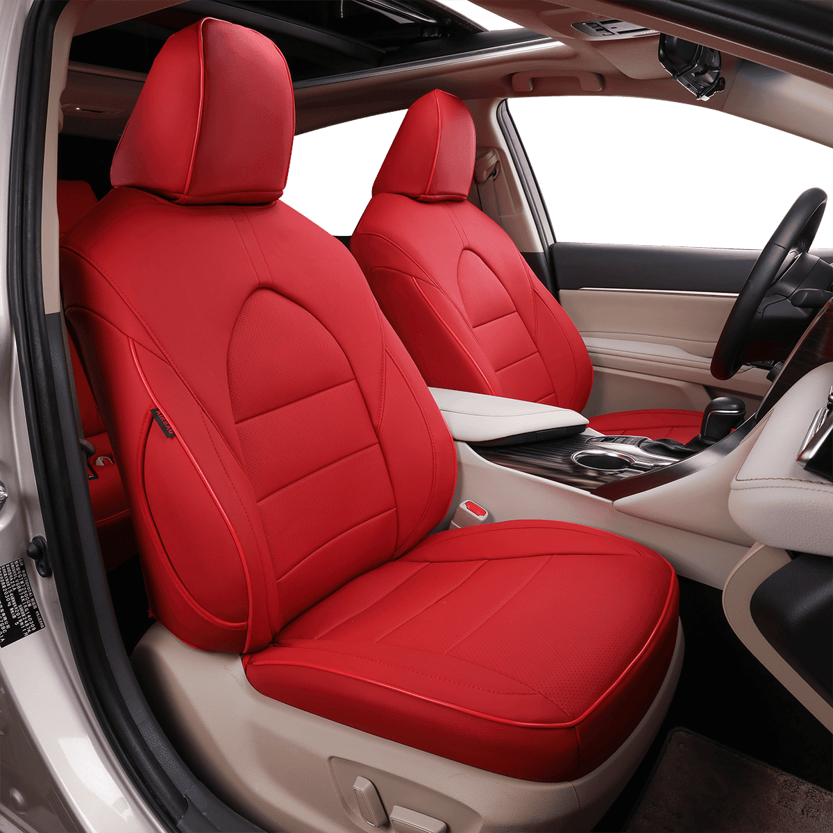 EKR Custom Fit Camry Car Seat Covers for 2025 Toyota Camry LE, SE (Not for )Breathable Leather
