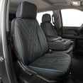thumbnail image 1 of EKR Silverado Seat Covers Custom Fit for 2014-2018 Chevrolet Silverado 1500 Crew Cab & HD 2500/3500 Crew CabWT/LS/LT/LT/High Country/Custom, Rear Seat with Armrest ,Leather (Black with Blue Trim), 1 of 8