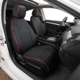 thumbnail image 1 of EKR Civic Sedan Seat Covers Custom Fit for Honda Civic Sedan 2022 2023 2024 EX & 2025 2026 Sport (Hybrid) Full Set Car Seat Protecter Leather Waterproof(Black with Red Trim), 1 of 6