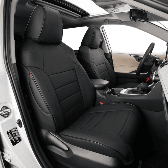 EKR Custom Fit Corolla Car Seat Covers for 2023 2024 2025 2026 Toyota Corolla Sedan LE - Seat Protecter Full Set Leather (Black)