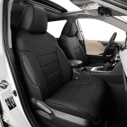 EKR Custom Fit Corolla Cross Car Seat Covers for Toyota Corolla Cross XLE 2022 2023 2024 2025 Full Set Leather(Black)