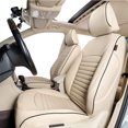thumbnail image 1 of EKR Custom Fit Explorer Car Seat Covers for Ford Explorer 2016 2017 - Three-Row Model, Second Row 40/60 Split Full Set,Leatherette (Beige), 1 of 4
