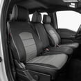 thumbnail image 1 of EKR Custom Fit F150 Car Seat Covers for 2021-2026 Ford F150 SuperCrew Lariat & 2023-2026 F250/F350/F450 SuperDuty CrewCab Lariat - Full set Leather (Black with Gray), 1 of 7