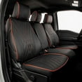 thumbnail image 1 of EKR Custom Fit F150 Car Seat Covers for 2022 2023 2024 Ford F-150 Lightning Flash, Pro, XLT  - Full set Leather (Black with Red Trim), 1 of 7