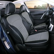 EKR Custom Fit Forester Car Seat Covers for Subaru Forester 2014 2015 2016 2017 2018 -Full Set Leatherette Auto Seat Covers(Black/Gray)