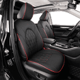 thumbnail image 1 of EKR Highlander Seat Covers for SUV Toyota Highlander 2020 2021 2022 2023 2024 2025 2026,2nd Row 40/60 Split,8-Seat, Car Seat Covers Front Rear Seat,Leather Seat Covers Full Set (Black with Red Trim), 1 of 8