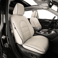 thumbnail image 1 of EKR Highlander Seat Covers for SUV Toyota Highlander 2020 2021 2022 2023 2024 2025 2026,2nd Row 40/60 Split,8-Seat, Car Seat Covers Front Rear Seat,Leather Seat Covers Full Set(Beige), 1 of 9
