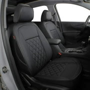 EKR Custom Fit Malibu Car Seat Covers for Select Chevy Malibu 2016-2023-Leatherette Full Set Auto Seat Covers(Black)