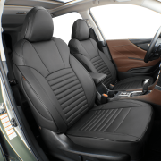 EKR Custom Fit Outback Car Seat Covers for Subaru Outback 2015 2016 2017 2018 2019 Base, Limited, Premium, Touring -Full Set Leather Car Seat CushionsBlack