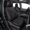 thumbnail image 1 of EKR Custom Fit Palisade Car Seat Covers for Hyundai Palisade SEL,XRT,Calligraply Night（7 seat） 2020 2021 2022 2023 2024- Leatherette (Black with Red Piping), 1 of 7