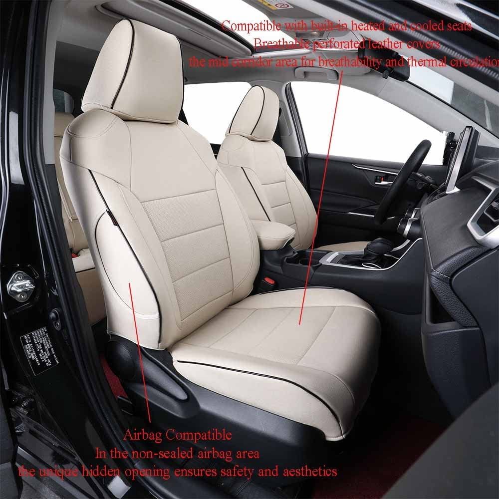 EKR Custom Fit RAV4 Car Seat Covers for Toyota RAV4 2019 2020 2021 2022 2023 2024 LE,XLE,XLE